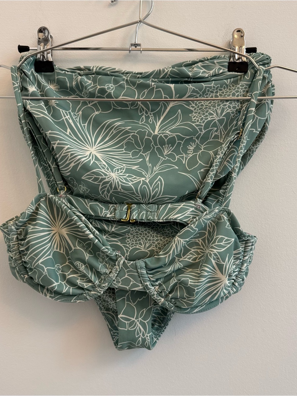 Tularosa Sage Green Floral Print Bikini Set